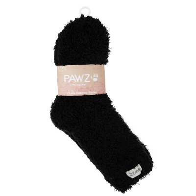 Pawz By Bearpaw Women's 2 Packs Solid Lounge Socks Comfy Soft Cute Fuzzy Socks Warm Socks For Women - Women's Cozy Lounge Socks, Black/Bone 2 Pawz By Bearpaw Women's 2 Packs Solid Lounge Socks Comfy Soft Cute Fuzzy Socks Warm Socks For Women - Women's Cozy Lounge Socks, Black/Bone - Image 2