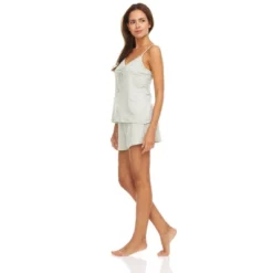 Bearpaw Women's Center Cinch Tank Top And Wide Waist Shorts, 2-Piece Sleepwear Pajama Set -Run Life Style GUEST 36daef98 c1f3 4839 87c0 51159879054f