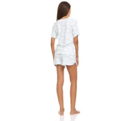 Bearpaw Women's Sleepwear And Loungewear Lettuce Edge Tee And Shorts Set, 2-Piece Pajama Set -Run Life Style GUEST 65e3f03e b437 4921 9f94 9e4066ecc1fc