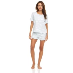 Bearpaw Women's Sleepwear And Loungewear Lettuce Edge Tee And Shorts Set, 2-Piece Pajama Set -Run Life Style GUEST c261d172 5fc9 40c1 a946 a1fa8688dff6