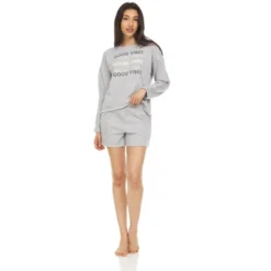 Bearpaw Women's Sleepwear, Long Sleeve Pullover And Shorts Set, 2-Piece Pajama Sets For Women -Run Life Style GUEST d3c119bc 6493 4bca ae19 a429950b4e6f