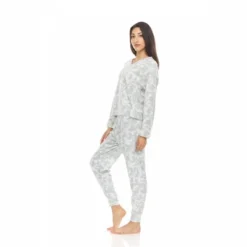 Bearpaw Women's Long Sleeve V-Neck Top With Jogger Pants, 2-Piece Set For Women -Run Life Style GUEST d65ddf23 ba0c 4d3b aaac e0e89a41a38d